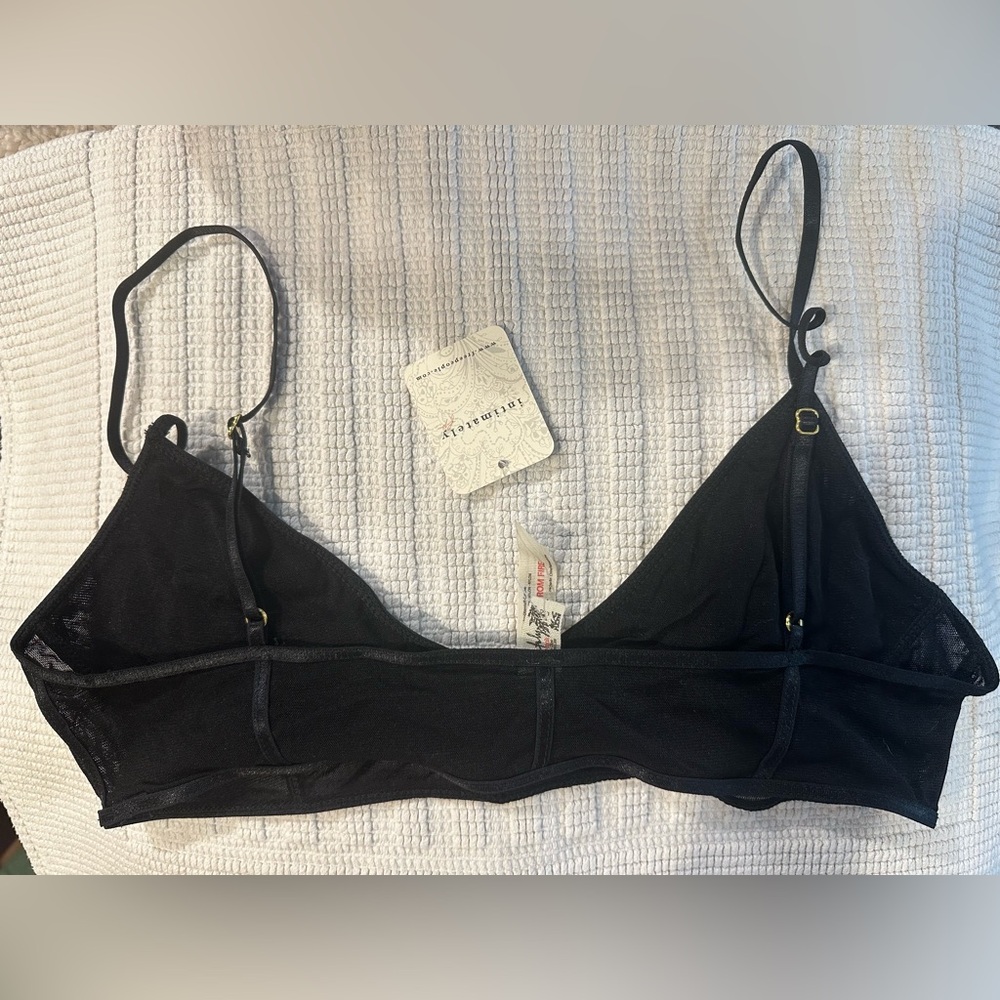 Free People Moonlight Mesh Corset Bra Bralette Black Size Large L 36C NWT - Picture 4 of 6